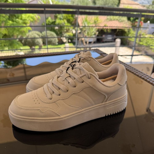 Pull&Bear men's sneakers new, gray and beige, size 42