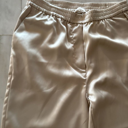 Mango satin pants sand color like new, size medium