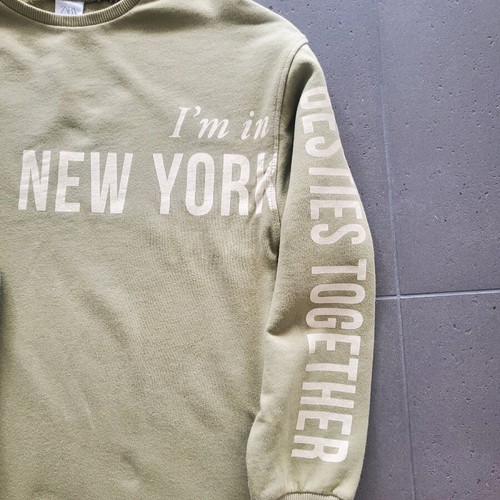 Zara Girl sweatshirt dress 13-14 years 164cm like new, pastel green