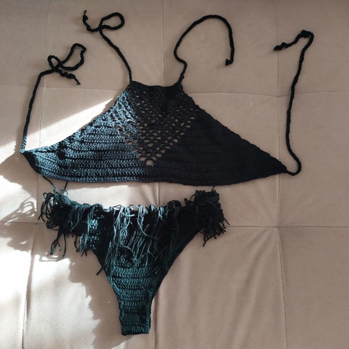 Knitted swimsuit no S new, black
