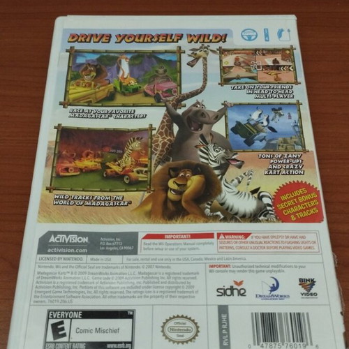 Madagascar Kartz Nintendo Wii racing game like new