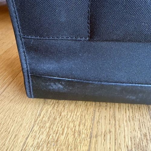 Delsey laptop bag used, black, durable fabric with shock protection