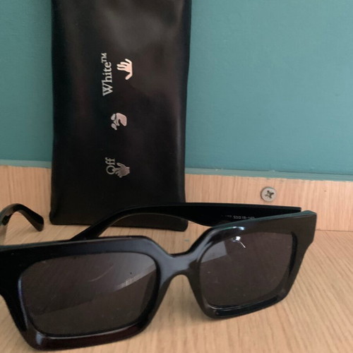 Off White sunglasses black unisex used with case