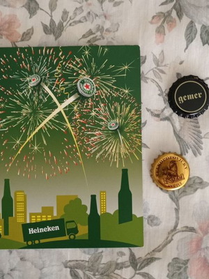 Σετ κάρτα και καπάκια Heineken Σλοβακίας καινούργιο