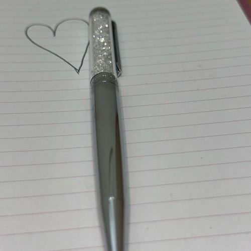 Swarovski Silver Pen with Crystals New