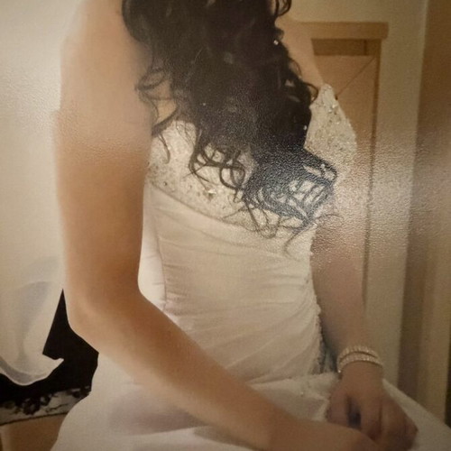 Wedding dress with Swarovski stones like new, size S, white