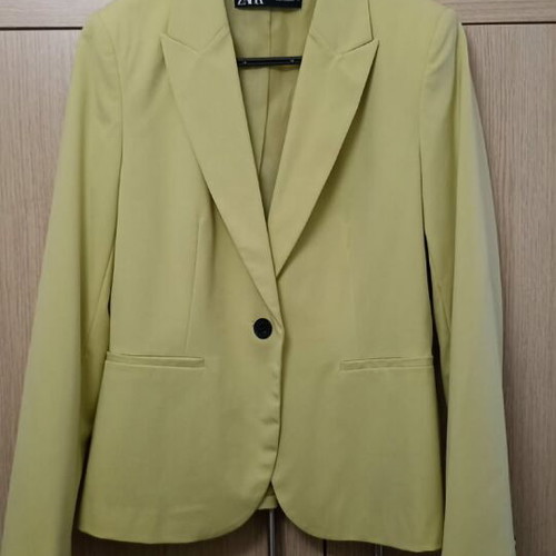 Zara women's blazer and trousers set used, light green