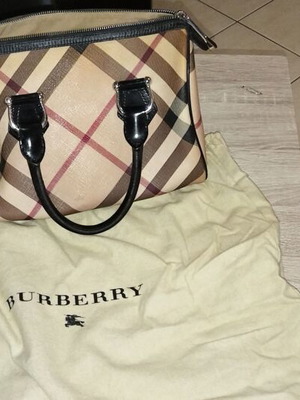 Burberry bowling style handbag, beige