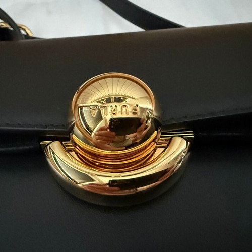 Furla Sfera bag new, natural leather, black