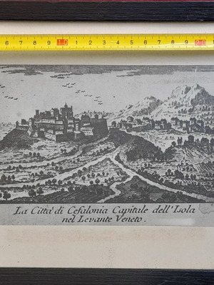 Kefalonia Vintage Engraving by Vincenzo Coronelli like new