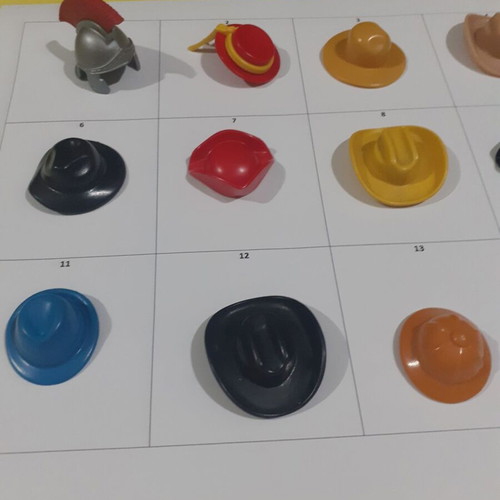 Playmobil helmets and hats like new