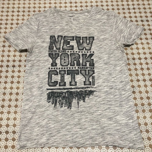 V T-Shirt used, gray color, size S