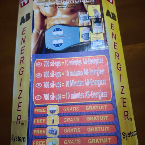 Ab Energizer abdominal belt used, complete set with box