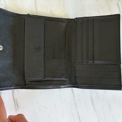 Prada women’s wallet used, purple nylon