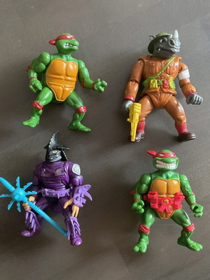 Ρετρό φιγούρες Teenage Mutant Ninja Turtles σετ 4 μεταχειρισμένες