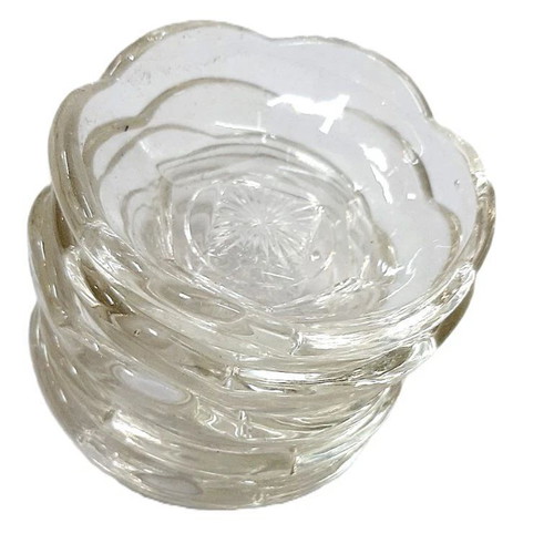 Vintage Glass Dessert Plates Set of 5 Like New