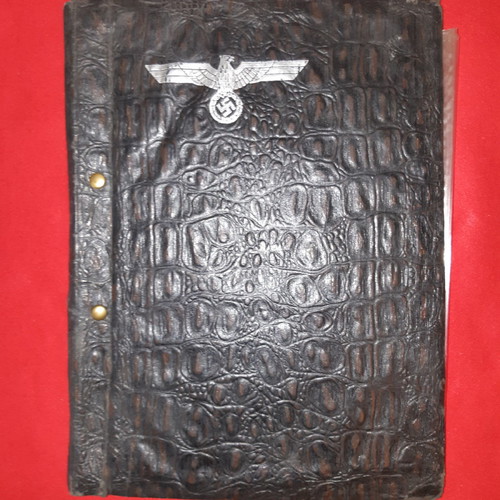 German Officer Dossier used, leatherette