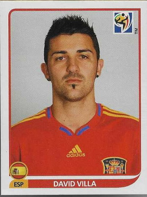 Αυτοκόλλητο Panini FIFA Copa Africa 2010 David Villa σαν καινούργιο