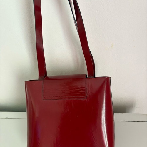 Trussardi burgundy shoulder bag used with mark