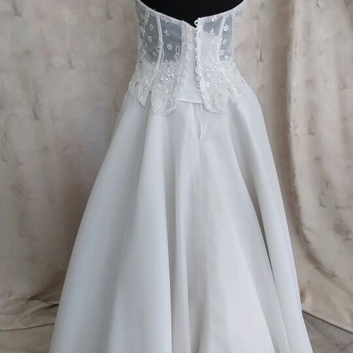 Wedding dress bodice with stones and strass new, size L