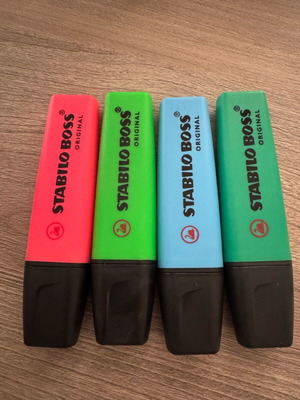 Stabilo highlighters new set of 4 pieces