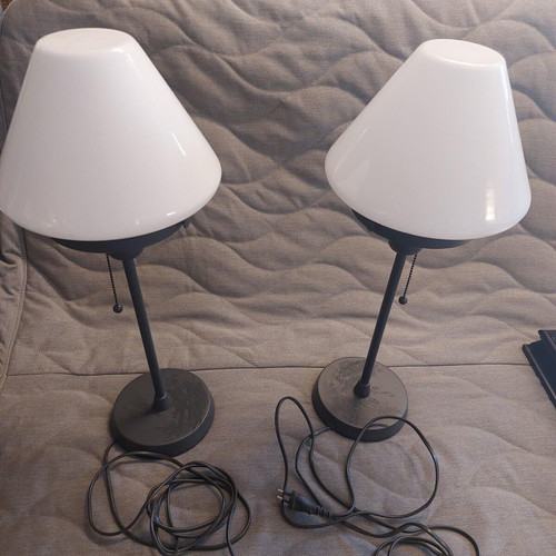 Portatif and lampater twin bedside lamps like new