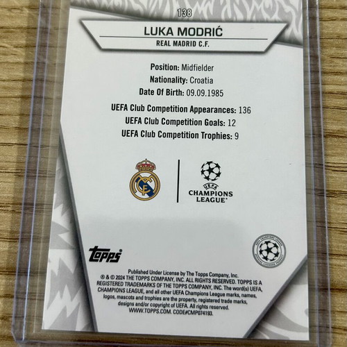 Luka Modric Real Madrid Topps 2024 card