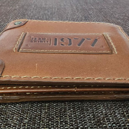 Camel Active men's leather wallet, brown, Team Spirit 1977