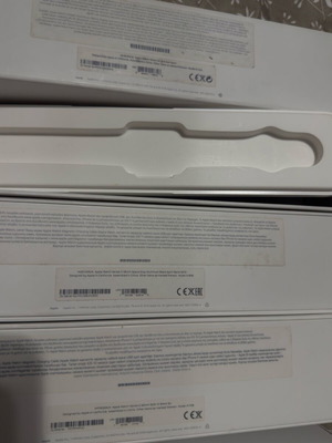 Apple Watch boxes used, various sizes and colors