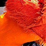  Βελέντζα -Φλοκάτη μάλλινη πορτοκαλί 230Χ135