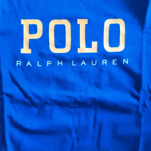 Polo Ralph Lauren T-shirt with yellow logo, blue, XS