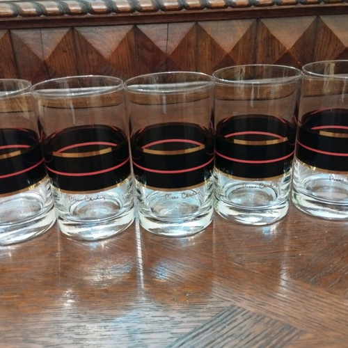 Pierre Cardin vintage glass set of 5, like new