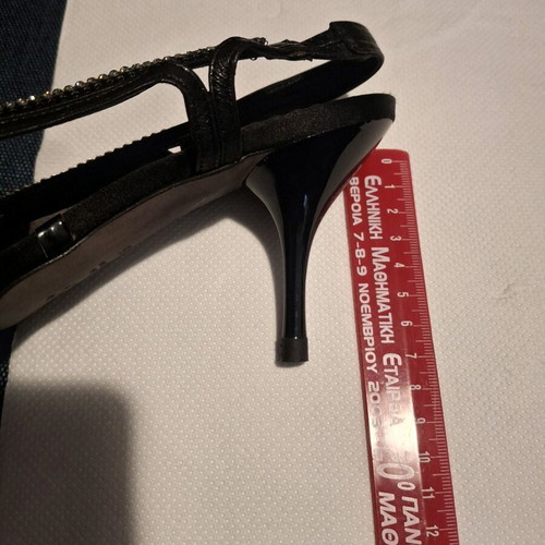 Swarovski crystal sandals like new, black, size 37