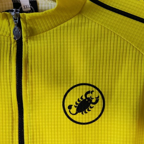 Castelli cycling jersey XXL like new, yellow retro model