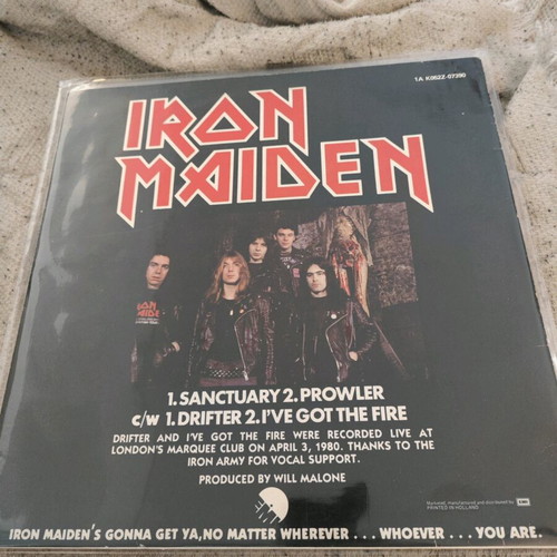 Iron Maiden Sanctuary Maxi Single 12 ιντσών βινύλιο σαν καινούργιο