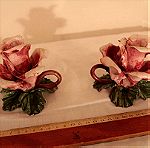  Πορσελάνινα Κηροπήγια τριαντάφυλλα στυλ Capodimonte