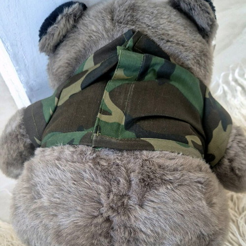 NATO Kosovo Force collectible stuffed bear refurbished