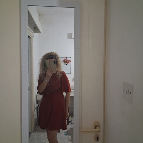 Primark women's terracotta mini dress like new
