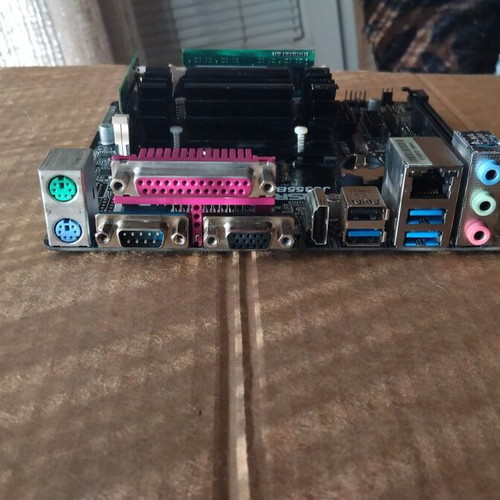 ASRock J3355B-ITX motherboard used with Intel Celeron CPU and 4GB RAM