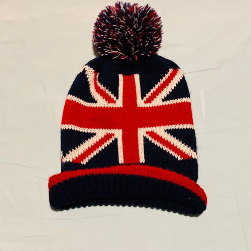 Children's hat English flag used, size S, blue and red