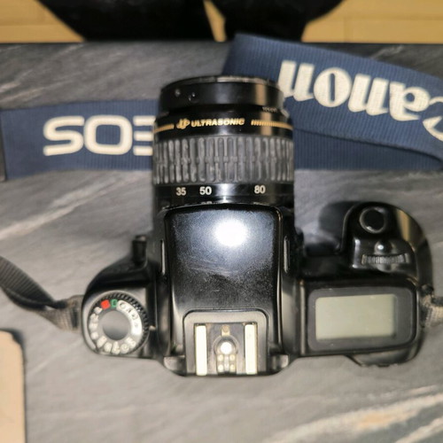 Canon EOS 600 and 1000F with 2 EF lenses and flash like new