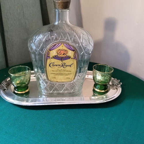 Collectible Crown Royal whiskey bottle like new