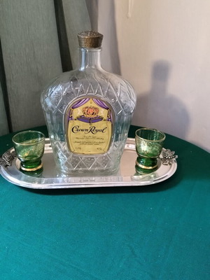 Collectible Crown Royal whiskey bottle like new