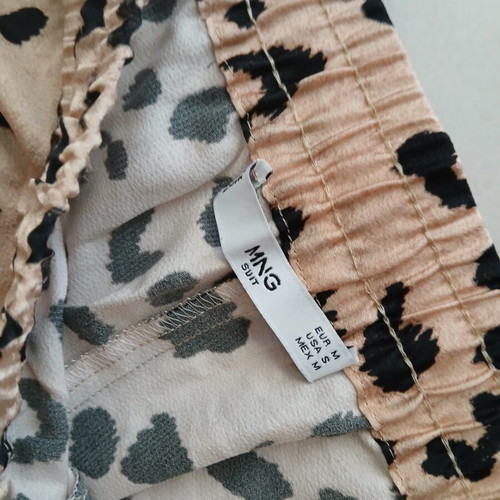 Mango animal print palazzo pants, multicolor