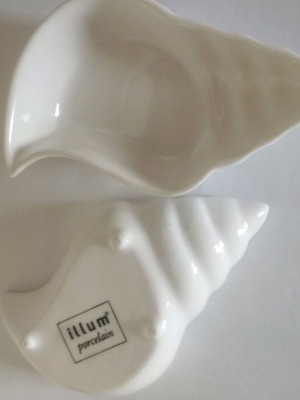 Porcelain shells like new, pack of 2 pieces