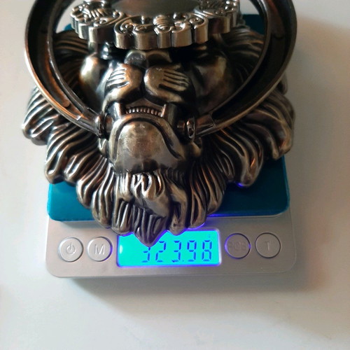 Vintage metal door knocker with lion head new
