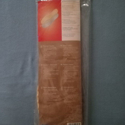 Thermal shoe insoles made of pure wool, size 44-45
