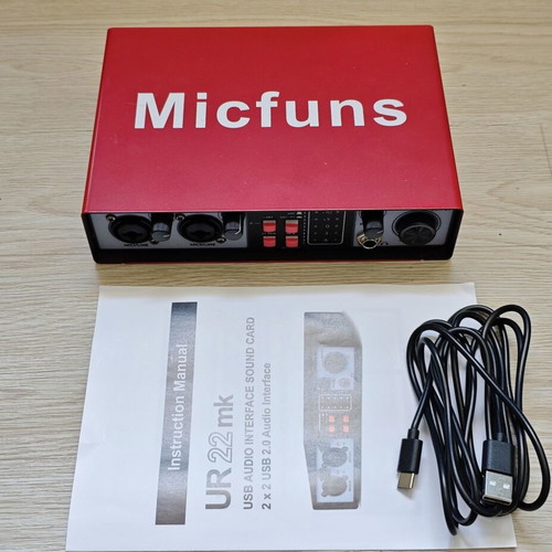 USB audio interface 2-in-2-out 32-bit/384kHz DSP 48V new, home studio