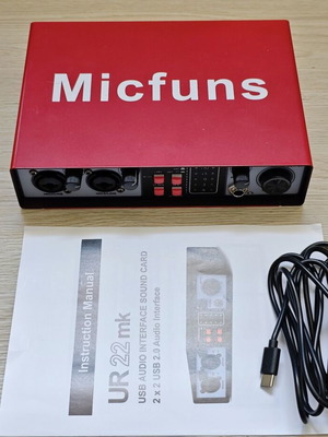 USB audio interface 2-in-2-out 32-bit/384kHz DSP 48V new, home studio