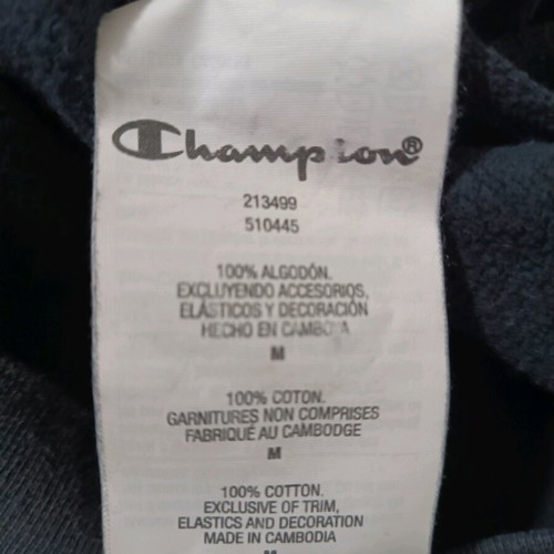 Champion black hoodie like new with drawstrings size M